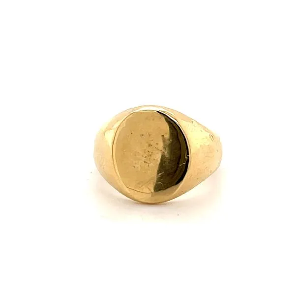 14K Yellow Gold Semi-Finished 15x12mm Oval Signet Ring Minor Jewelry Inc. Nashville, TN