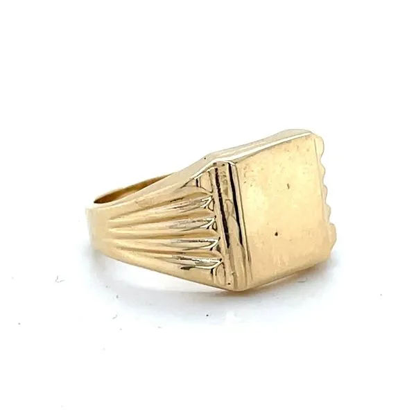 14K Yellow Gold Semi-Finished 11x11mm Square Signet Ring Image 2 Minor Jewelry Inc. Nashville, TN