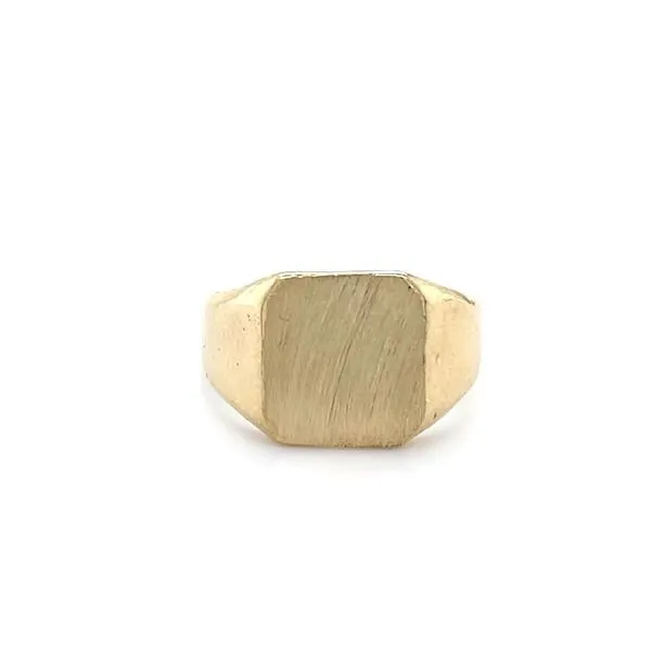 14K Yellow Gold 11.5x10.5mm Square Signet Ring