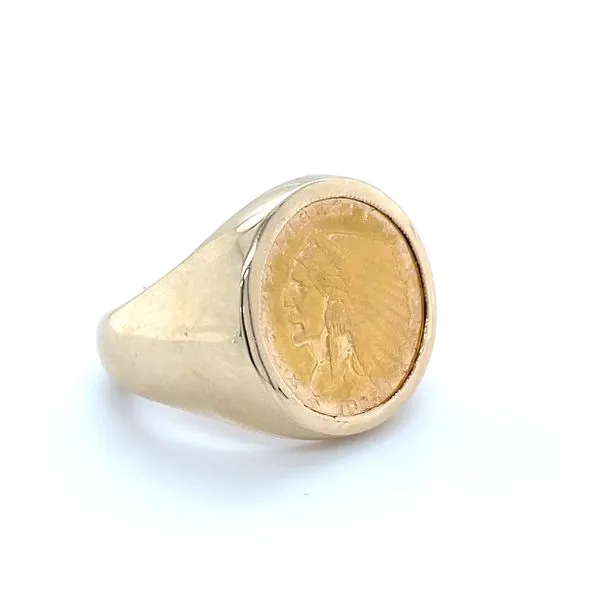 14K Yellow Gold 1926 Indian Head $2.50 Gold Coin Ring Image 3 Minor Jewelry Inc. Nashville, TN