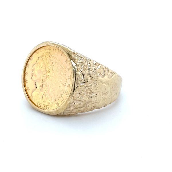 14K Yellow Gold Ring with a 900 Gold $2.5 Indian Head Coin Image 2 Minor Jewelry Inc. Nashville, TN