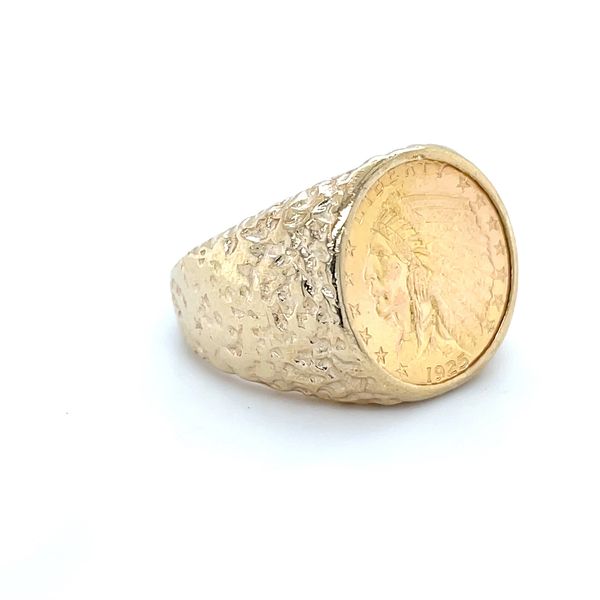 14K Yellow Gold Ring with a 900 Gold $2.5 Indian Head Coin Image 3 Minor Jewelry Inc. Nashville, TN