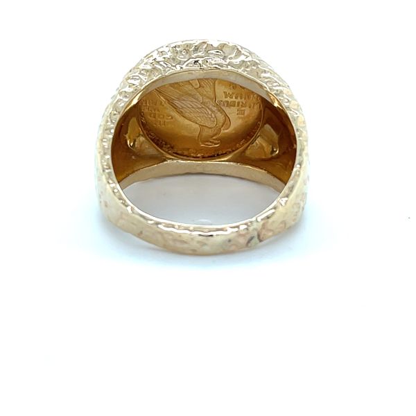 14K Yellow Gold Ring with a 900 Gold $2.5 Indian Head Coin Image 4 Minor Jewelry Inc. Nashville, TN