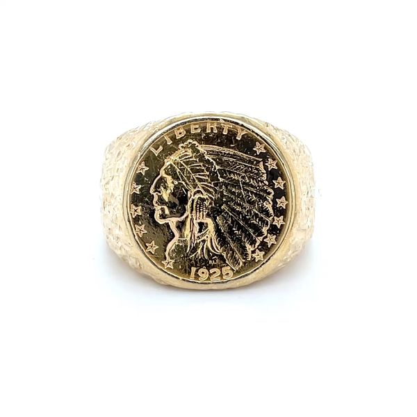 14K Yellow Gold Ring with a 900 Gold $2.5 Indian Head Coin Minor Jewelry Inc. Nashville, TN