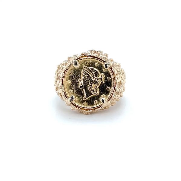 14K Yellow Gold 1853 $1 Dollar Coin Ring Minor Jewelry Inc. Nashville, TN