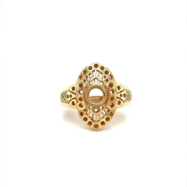 14K Yellow Gold Thirty-Seven Stone Ring Mounting Image 2 Minor Jewelry Inc. Nashville, TN