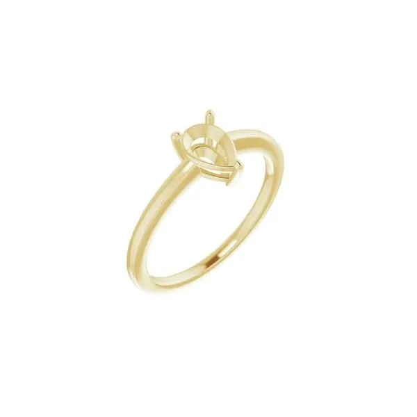 14K Yellow Pear Shapre Stone Ring Mounting Minor Jewelry Inc. Nashville, TN
