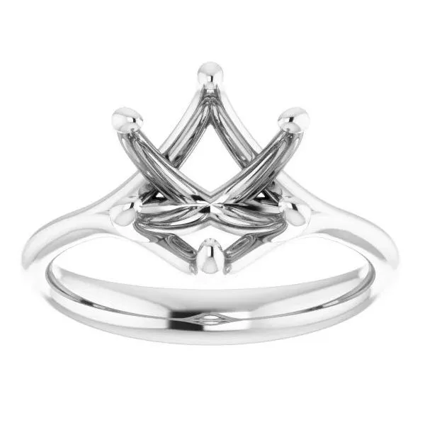 14K White Gold 6 Prong Mounting Image 3 Minor Jewelry Inc. Nashville, TN