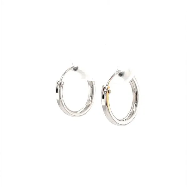 14K White Gold Endless Hoop Earrings similar item image