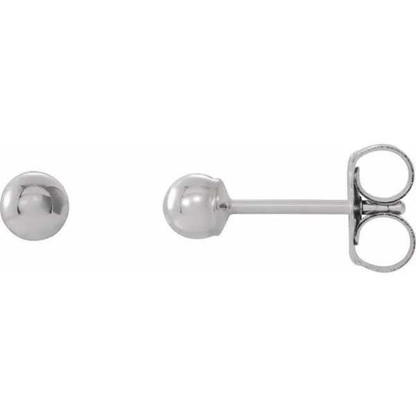 14K White Gold Ball Stud Earrings Minor Jewelry Inc. Nashville, TN