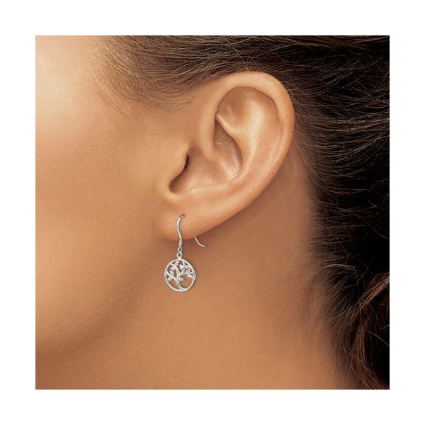 Lady's Silver Tree Earrings Image 2 Minor Jewelry Inc. Nashville, TN