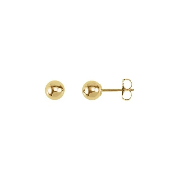 14K Yellow Gold Ball Earrings Minor Jewelry Inc. Nashville, TN