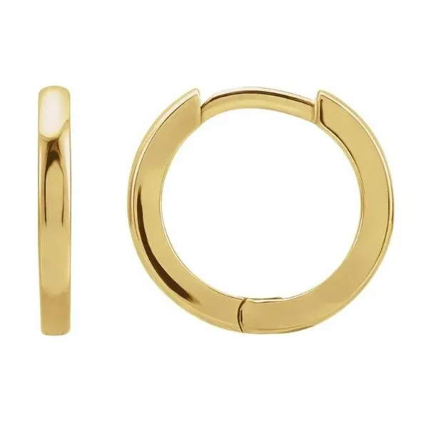 14K Yellow Gold Hinged Hoop Earrings 15mm Minor Jewelry Inc. Nashville, TN