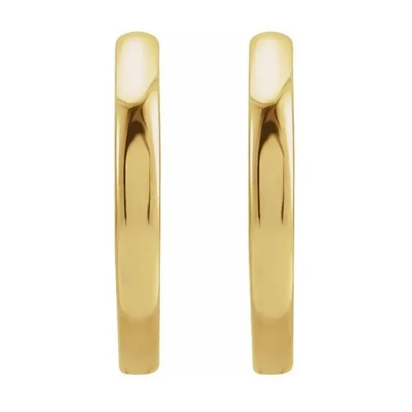 14K Yellow Gold Hinged Hoop Earrings Image 2 Minor Jewelry Inc. Nashville, TN