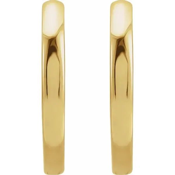 14K Yellow Gold Hinged Hoop Earrings Image 2 Minor Jewelry Inc. Nashville, TN