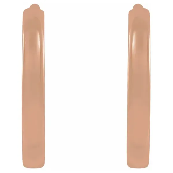 14K Rose Gold Hinged Hoop Earrings Image 2 Minor Jewelry Inc. Nashville, TN