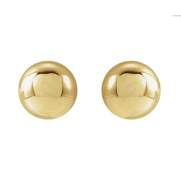 14K Yellow 7mm Ball Stud Earrings Image 3 Minor Jewelry Inc. Nashville, TN