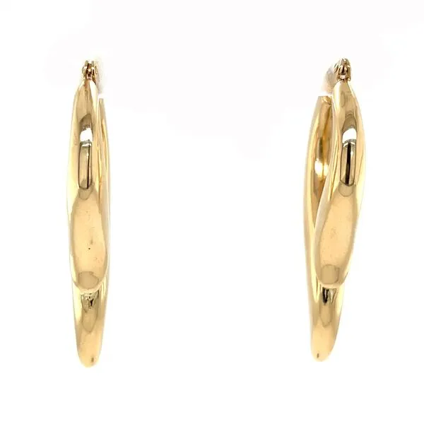 14K Yellow Gold Estate Large Accented Hoop Earrings Minor Jewelry Inc. Nashville, TN