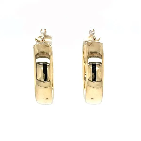 14K Yellow Gold 6mm Hoop Earrings