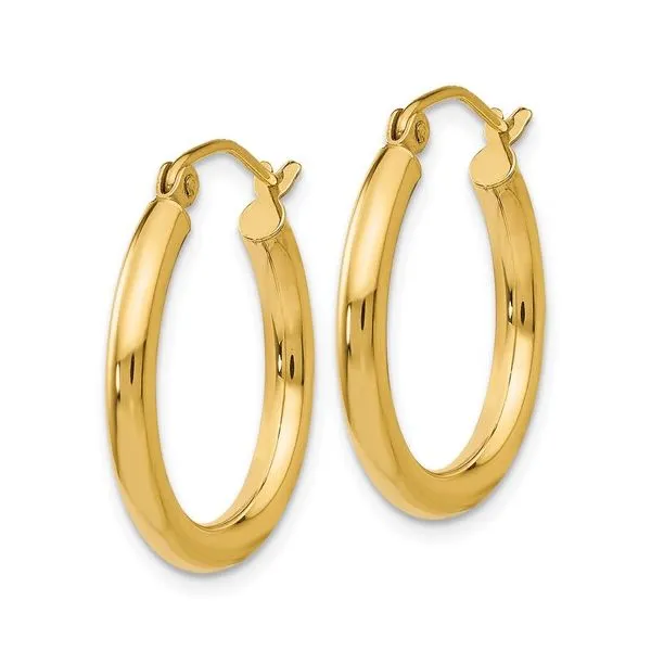 14K Yellow Gold Small 2.5mm Hoop Earrings