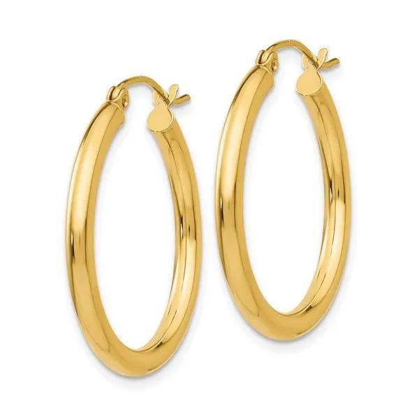 14K Yellow Gold 2.5mm Small Hoop Earrings