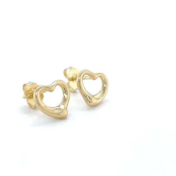 18K Yellow Gold Heart-Shaped Tiffany Earrings Image 3 Minor Jewelry Inc. Nashville, TN