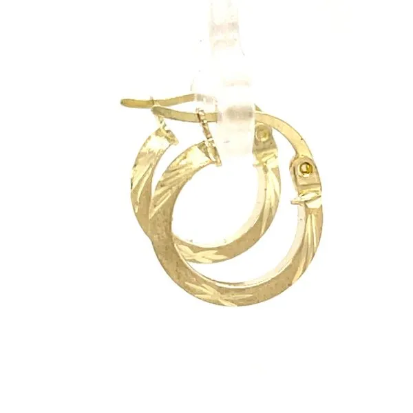 10K Yellow Gold Small Hoop Earrings Image 2 Minor Jewelry Inc. Nashville, TN