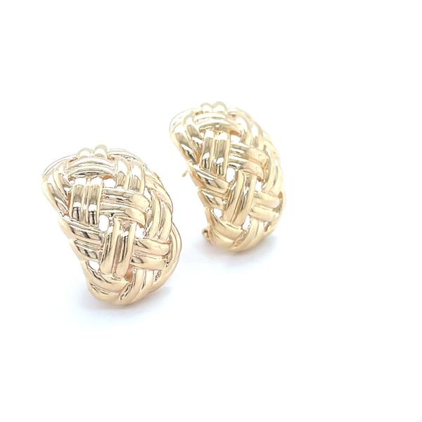 14K Yellow Gold Estate Woven Leverback Earrings Image 2 Minor Jewelry Inc. Nashville, TN