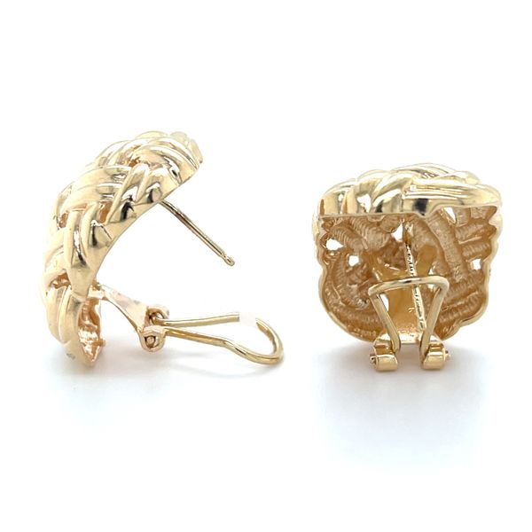 14K Yellow Gold Estate Woven Leverback Earrings Image 4 Minor Jewelry Inc. Nashville, TN