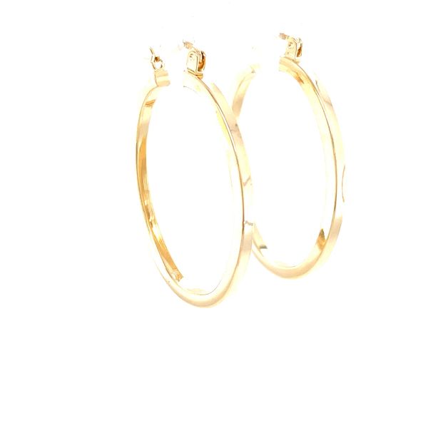 14K Yellow Gold Estate Oval Hoop Earrings Image 3 Minor Jewelry Inc. Nashville, TN