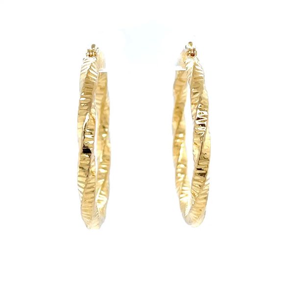 14K Yellow Gold Estate Large Hoop Earrings Minor Jewelry Inc. Nashville, TN