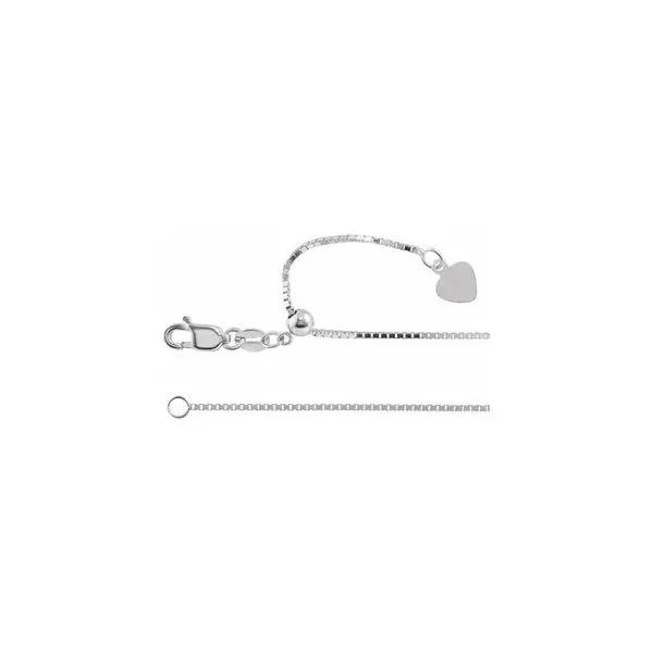 14K White Gold 1.6mm  Box Chain similar item image