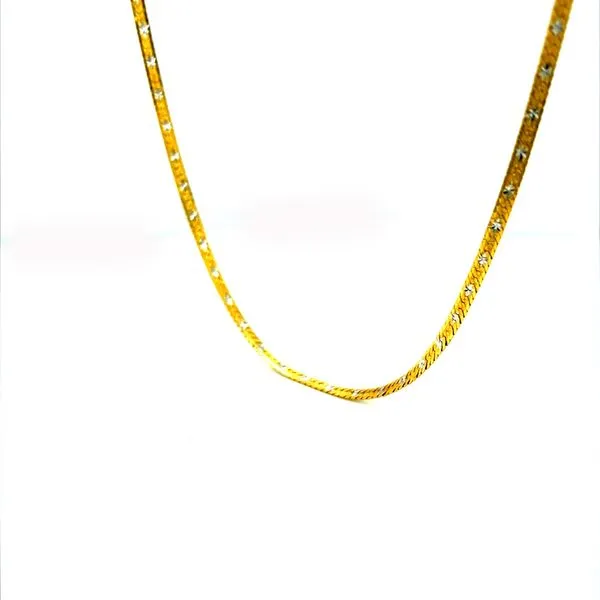14K Yellow Gold 2mm Diamond Cut Chain