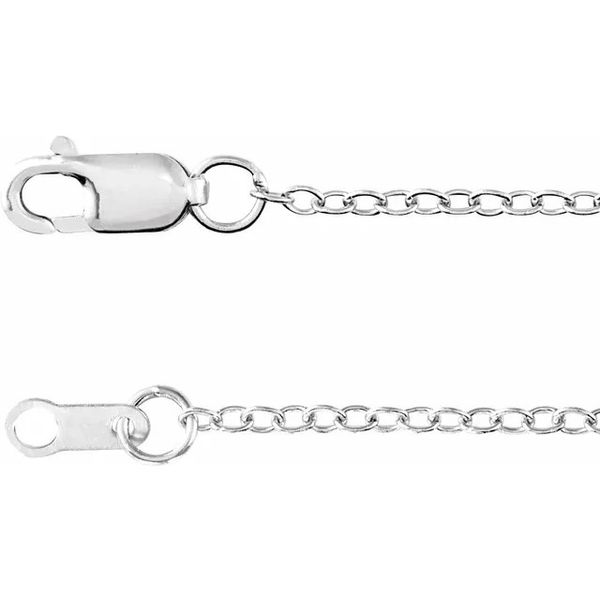14K White Gold 1mm Cable Link Chain Minor Jewelry Inc. Nashville, TN