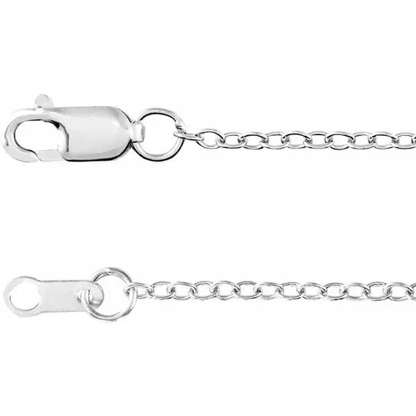 14K White Gold 1mm Cable Link Chain Minor Jewelry Inc. Nashville, TN