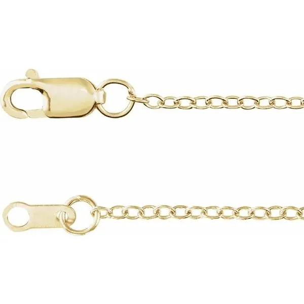 10K Yellow Gold 0.8mm Cable Link Chain Minor Jewelry Inc. Nashville, TN