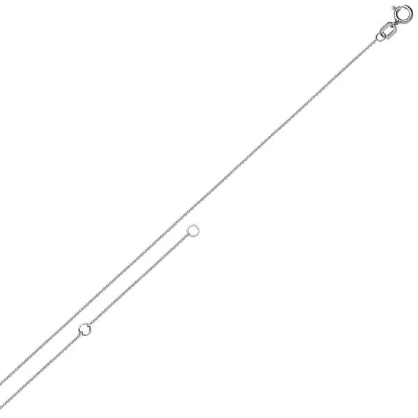 14K White Gold .7mm Cable Chain