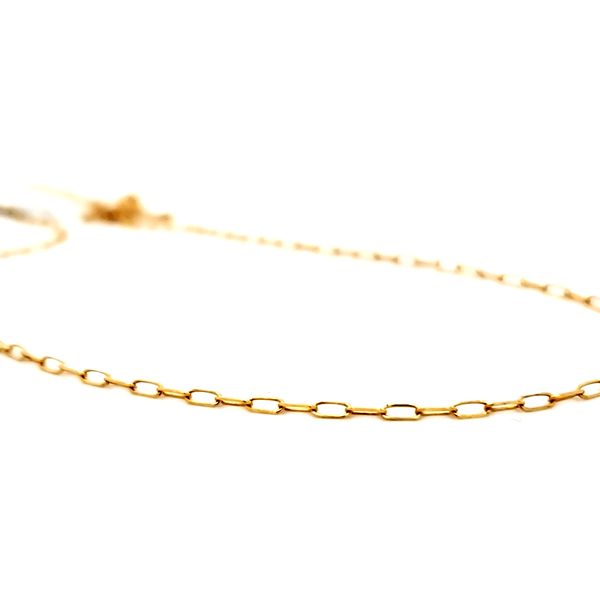 14K Yellow Gold 1.7mm Paper Clip Chain with a lobster Lock Minor Jewelry Inc. Nashville, TN