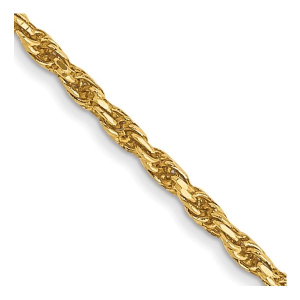 14K Yellow Gold 1.3mm Diamond-Cut Rope Chain Image 2 Minor Jewelry Inc. Nashville, TN