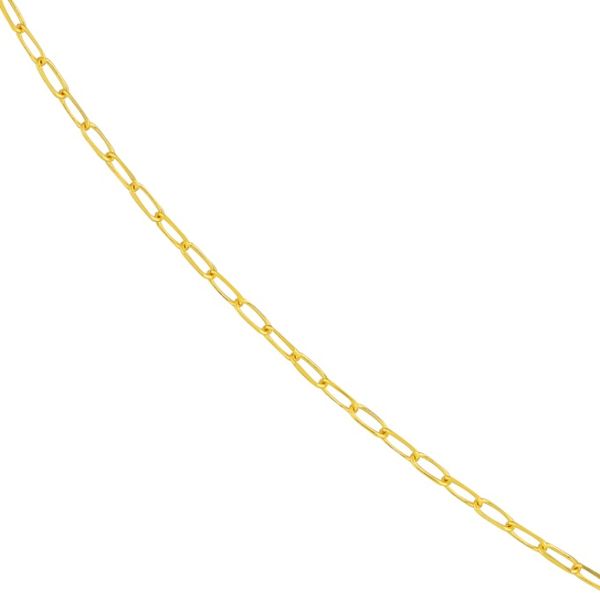 14K Yellow Gold 16-Inch 1.7mm Paper Clip Chain Image 2 Minor Jewelry Inc. Nashville, TN