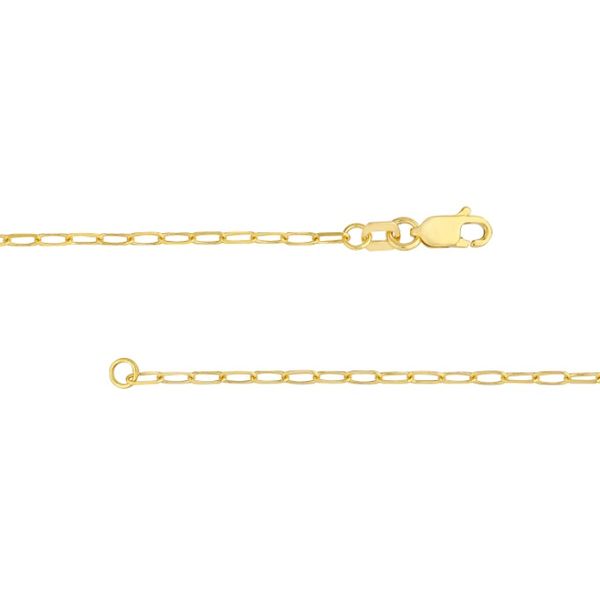 14K Yellow Gold 16-Inch 1.7mm Paper Clip Chain Image 3 Minor Jewelry Inc. Nashville, TN