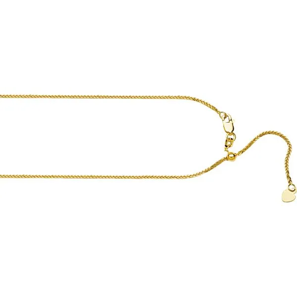 14K Yellow Gold Adjustable Wheat Chain Minor Jewelry Inc. Nashville, TN