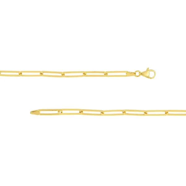 14K Yellow Gold 3.95mm Paperclip Chain Image 4 Minor Jewelry Inc. Nashville, TN