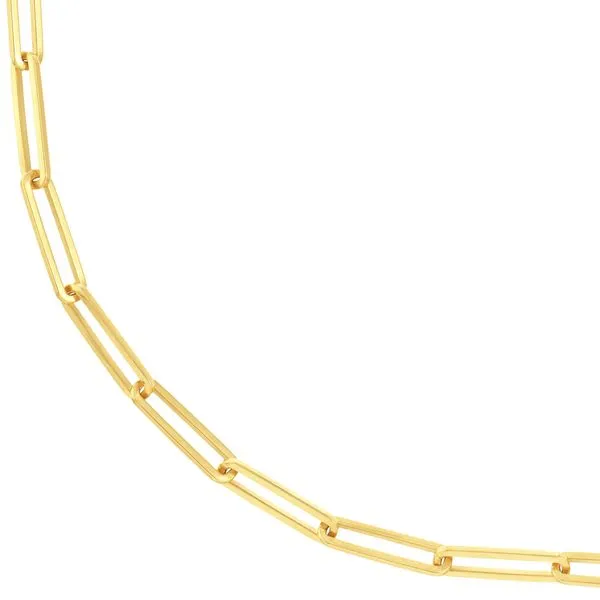14K Yellow Gold 3.95mm Paperclip Chain Image 2 Minor Jewelry Inc. Nashville, TN