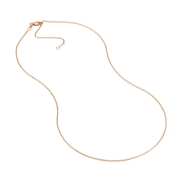 14K Rose Gold 1.05mm Wheat Chain Image 3 Minor Jewelry Inc. Nashville, TN