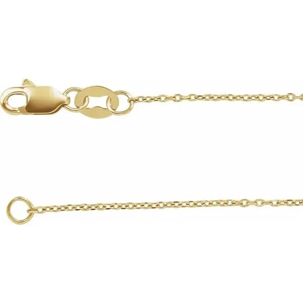 14K Yellow Gold 1.0mm Diamond-Cut Rope Chain Image 2 Minor Jewelry Inc. Nashville, TN