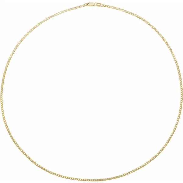 14k Yellow Gold 1.95mm Curb Chain Image 3 Minor Jewelry Inc. Nashville, TN