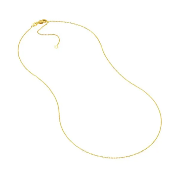 14K Yellow Gold 0.8mm Cable Chain Image 4 Minor Jewelry Inc. Nashville, TN