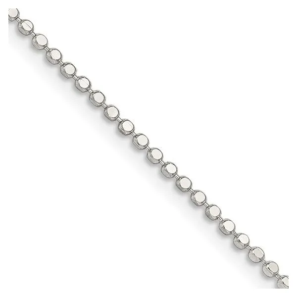 Sterling Silver Square Fancy Beaded Chain Image 3 Minor Jewelry Inc. Nashville, TN