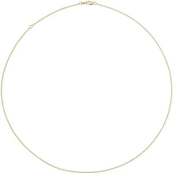 14K Yellow Gold Filled 1.0mm 18-20 Inch Adjustable Cable Chain Image 2 Minor Jewelry Inc. Nashville, TN